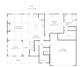 Lot 49 – 11603 Boston Ivy Ln - 2d floor plan