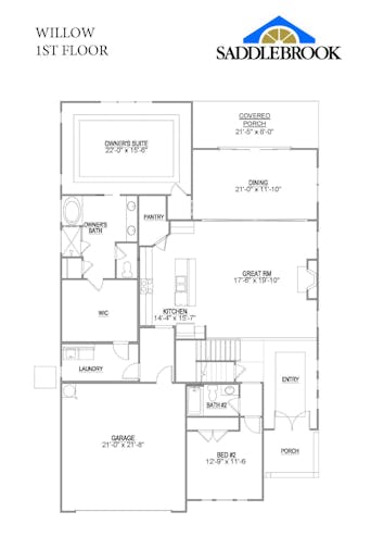 Willow- 2d Floor Plan 1