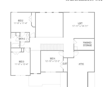 Alderwood - 2d floor plan