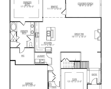 Lot 66 – 11705 Boston Ivy Ln - 2d floor plan