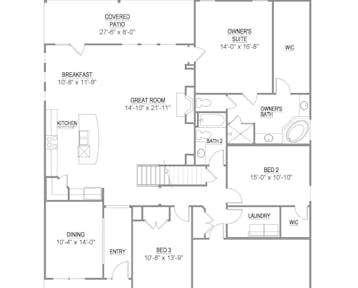 Lot 91 – 305 Kendall Hunt St - 2d floor plan
