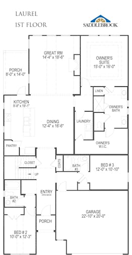 Laurel- 2d Floor Plan 1
