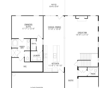 Lot 14 – 11722 Boston Ivy Ln - 2d floor plan