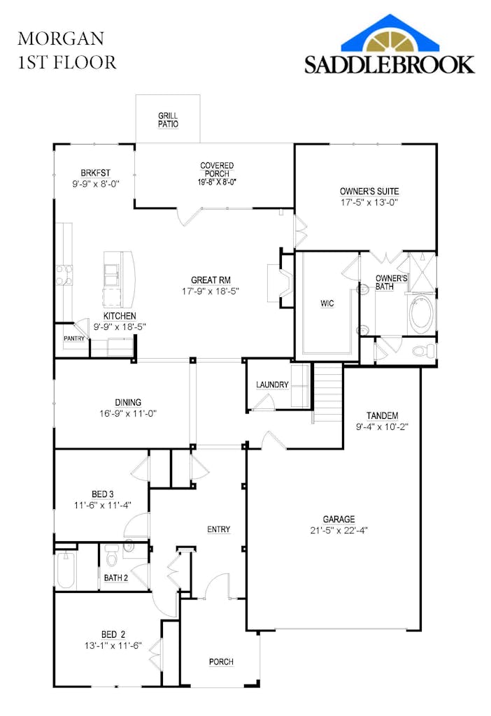 Floor plan for Morgan