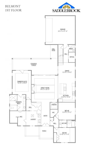 Belmont- 2d Floor Plan 1