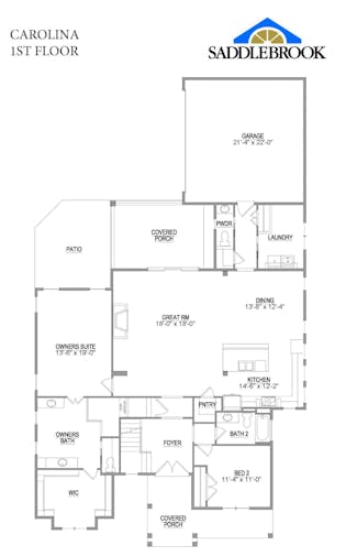 Carolina- 2d Floor Plan 1