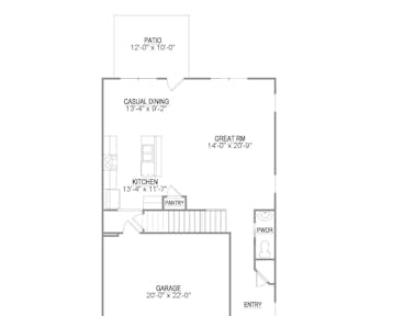 Lot 17 – 8464 Boxcar Ln - 2d floor plan