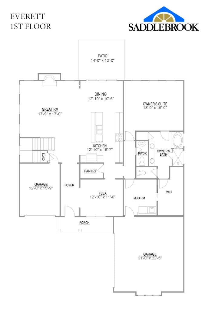 Floor plan for Everett