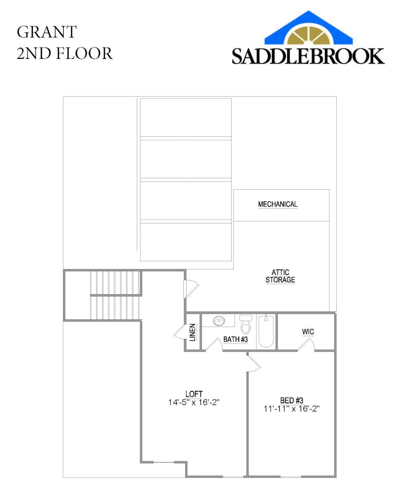 Floor plan for Lot 73 – 1124 Branch Hook