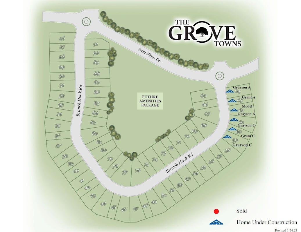 The Grove Towns Plat Map