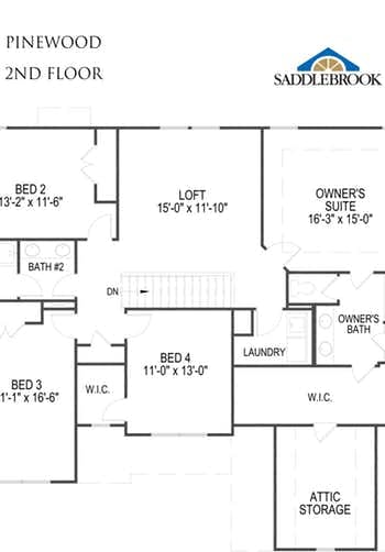 Pinewood- 2d Floor Plan 2