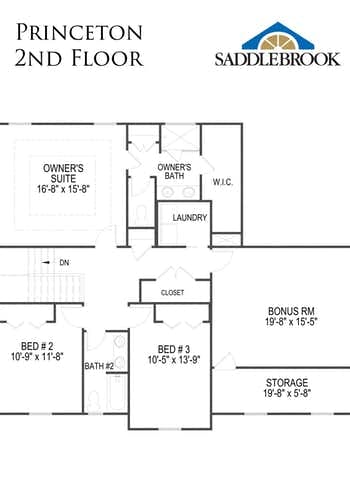 Princeton- 2d Floor Plan 2