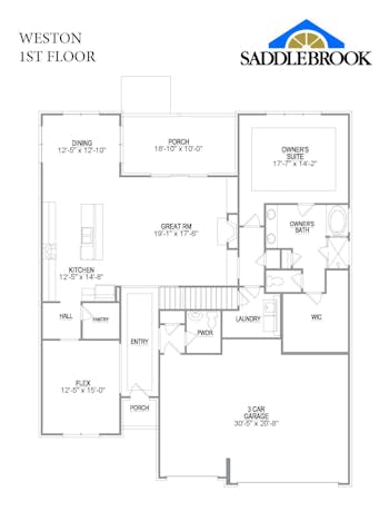 Weston- 2d Floor Plan 1