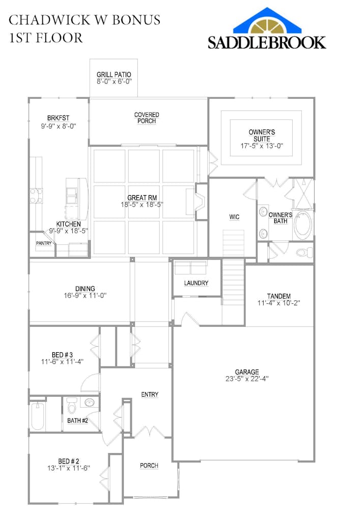 Floor plan for Chadwick