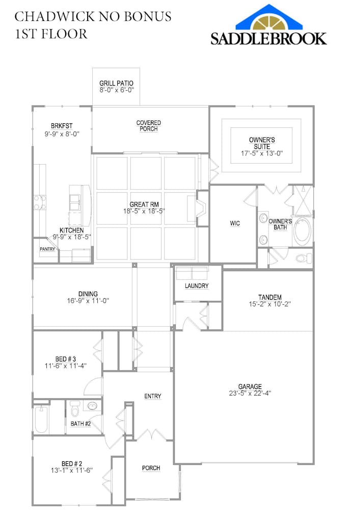 Floor plan for Chadwick