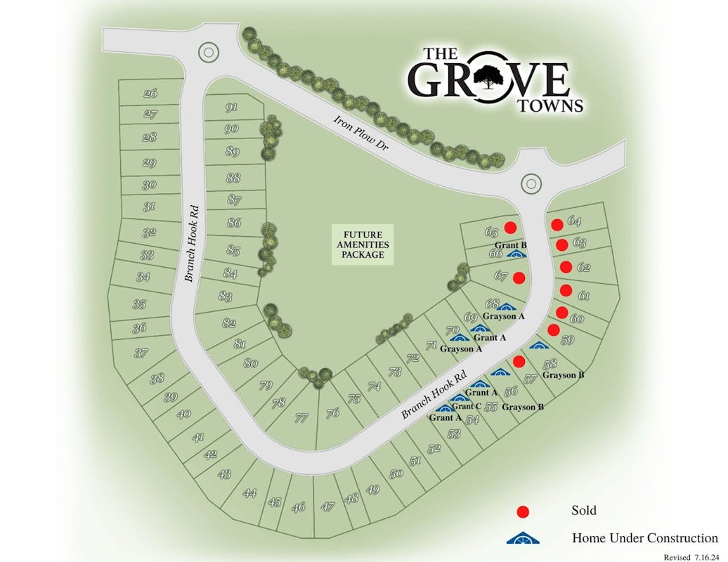 The Grove Towns Plat Map