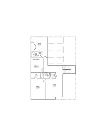 Lot 53 – 1127 Branch Hook Rd- 2d Floor Plan 1