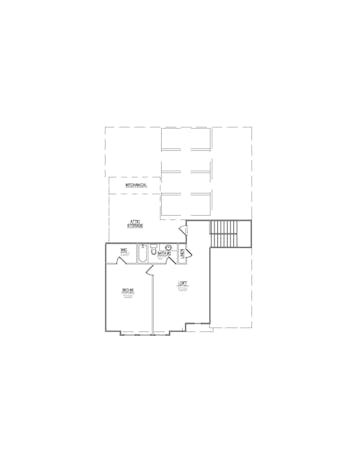 Lot 54 – 1131 Branch Hook Rd- 2d Floor Plan 1