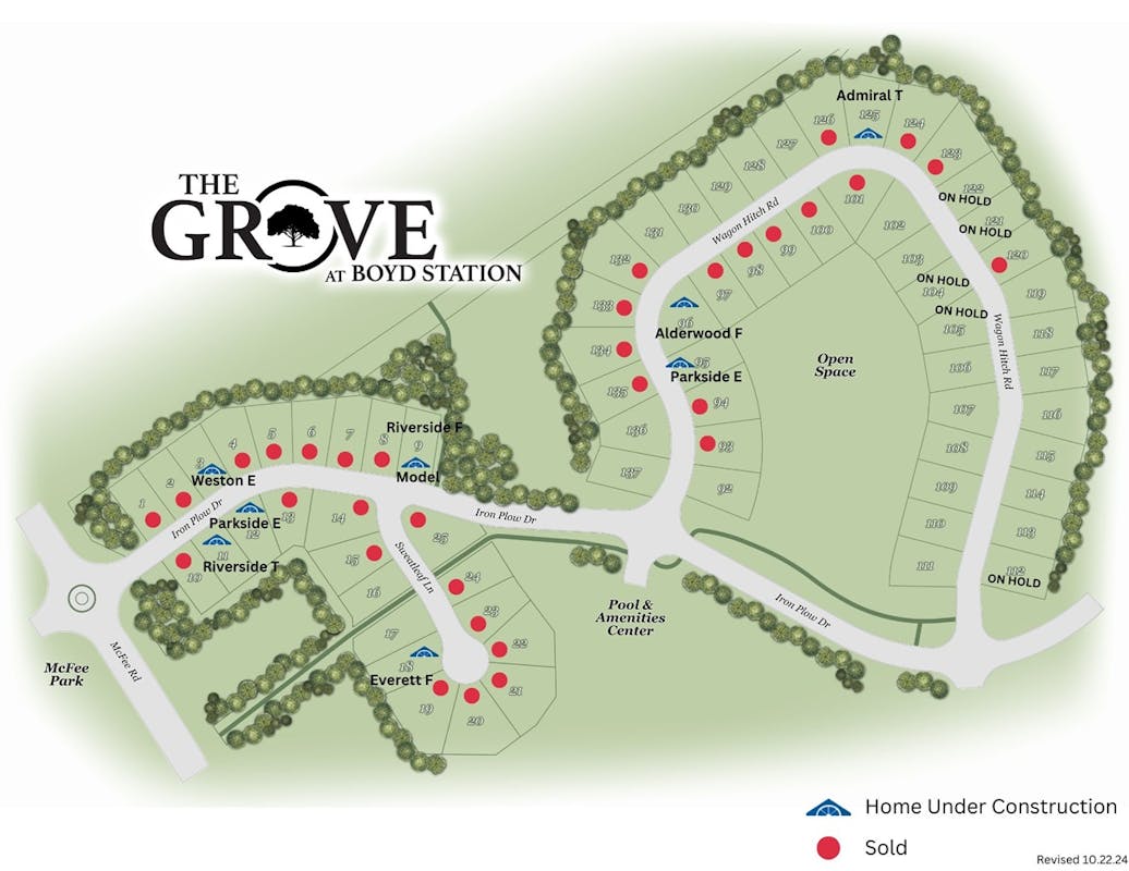 The Grove at Boyd Station Plat Map