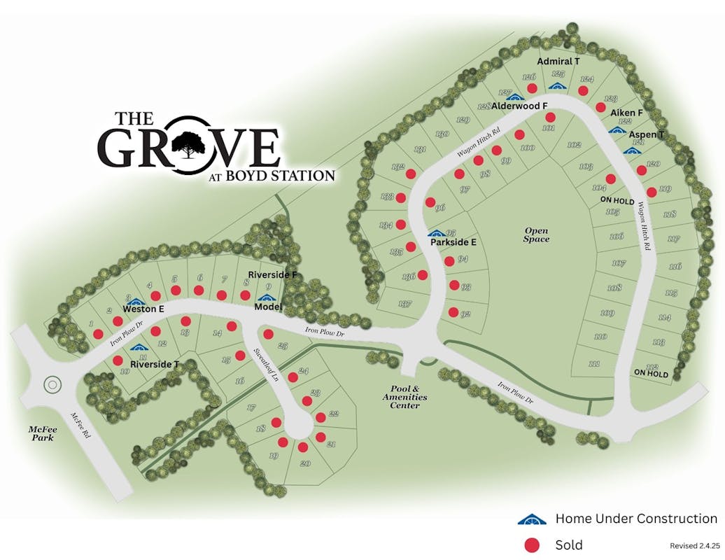 The Grove at Boyd Station Plat Map