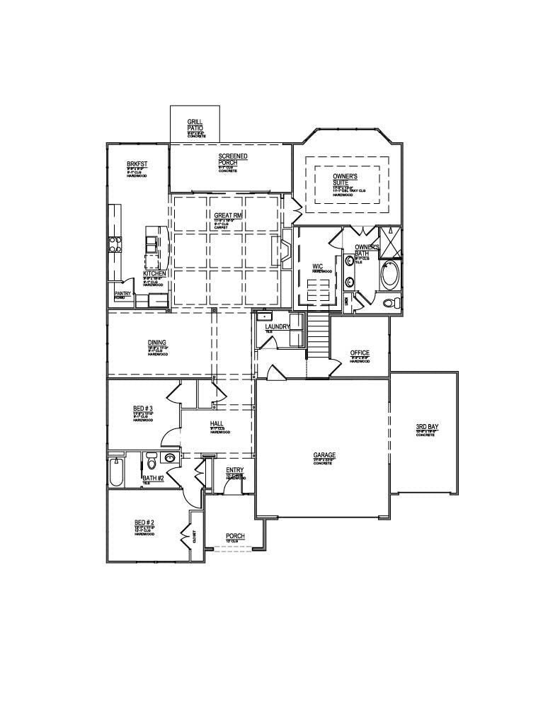 Floor plan for Lot 17 Grove – 923 Sweatleaf Ln