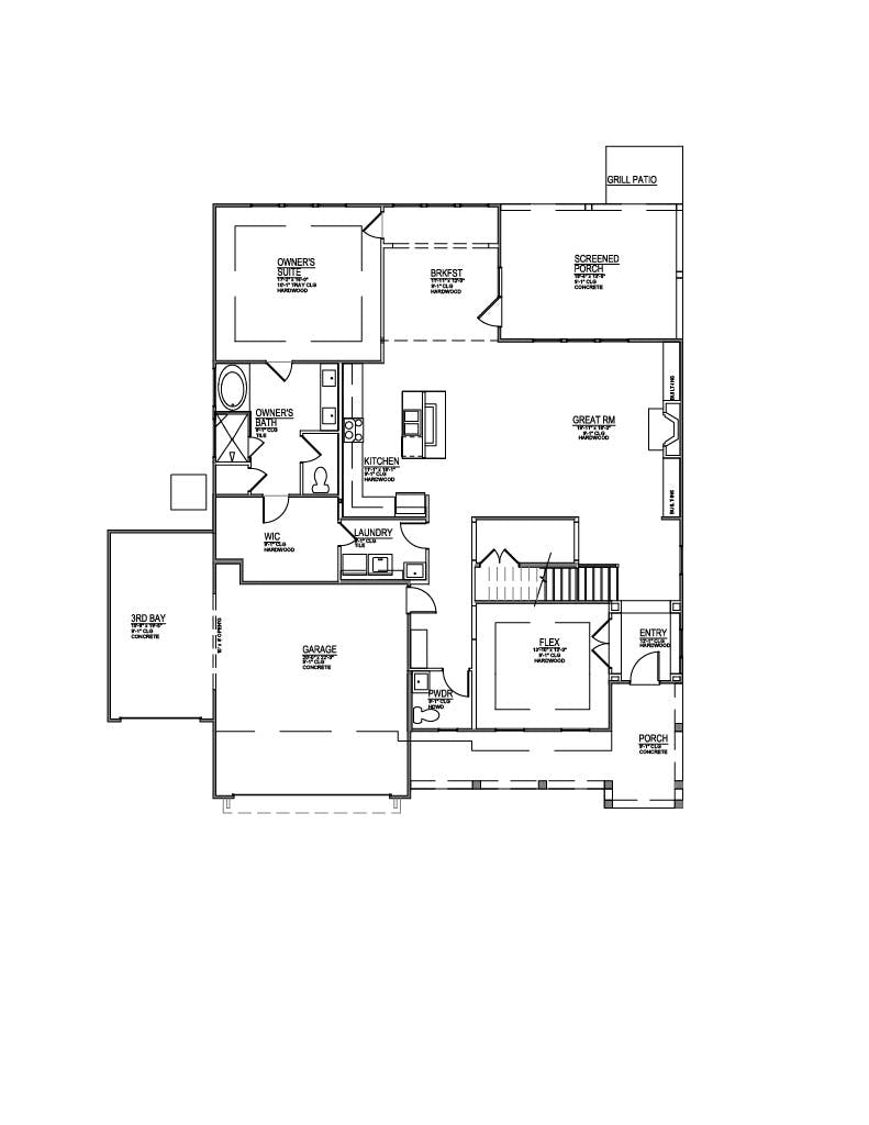 Floor plan for Lot 122 – 1263 Wagon Hitch Rd