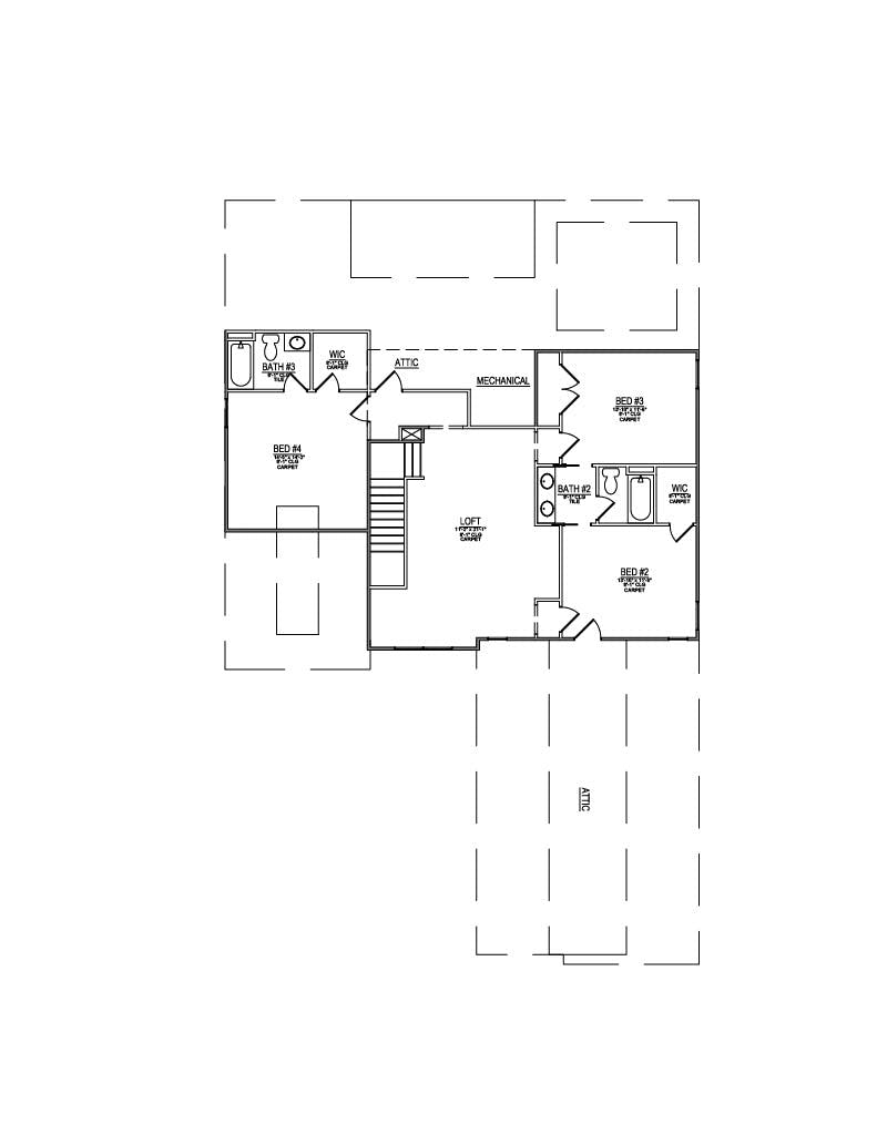 Floor plan for Lot 129 – 1331 Wagon Hitch Rd