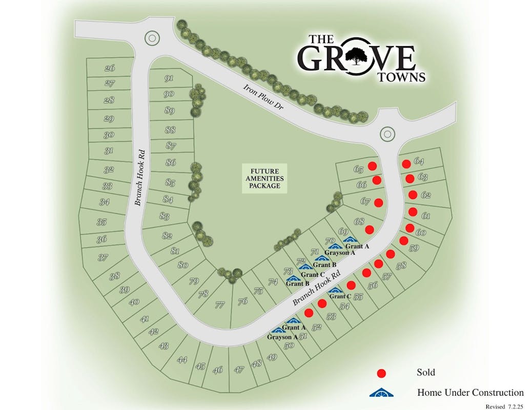The Grove Towns Plat Map