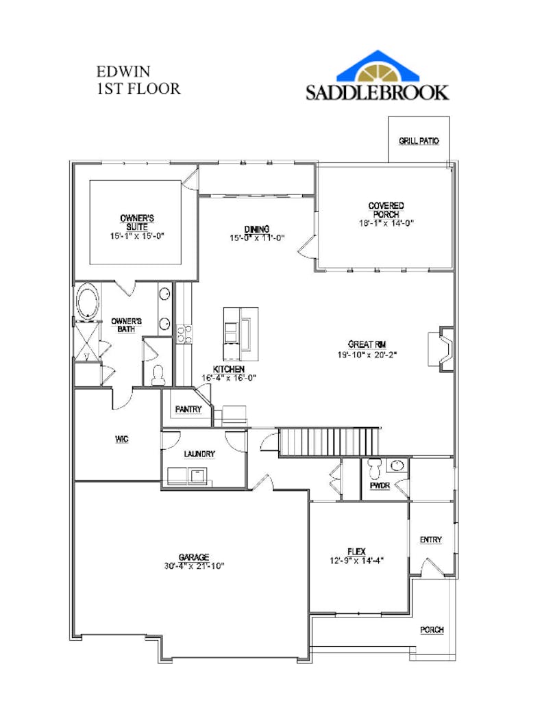 Floor plan for Edwin