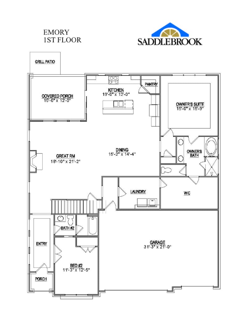 Floor plan for Emory
