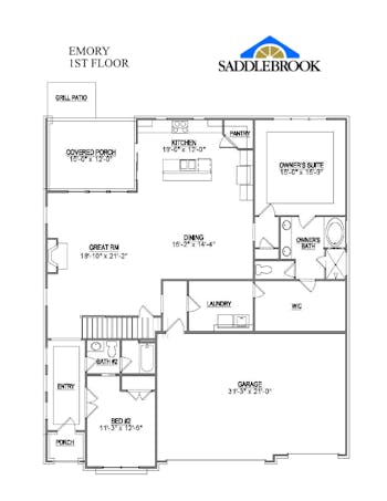 EMORY- 2d Floor Plan 1