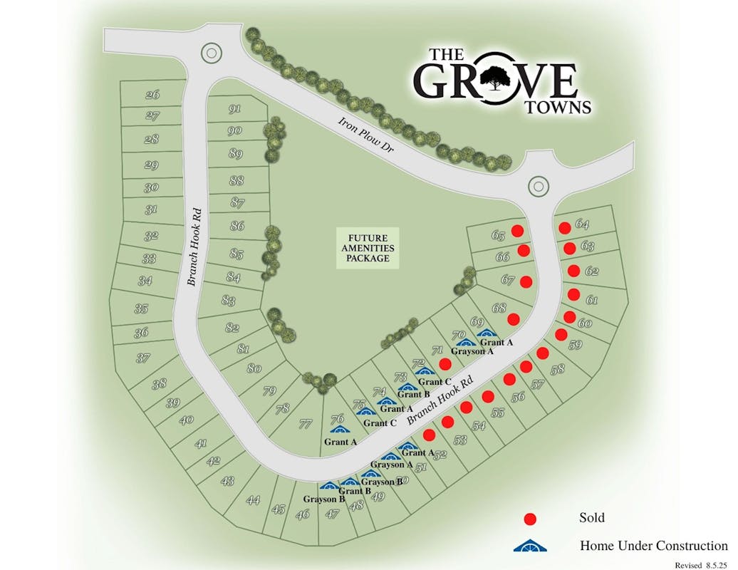 The Grove Towns Plat Map