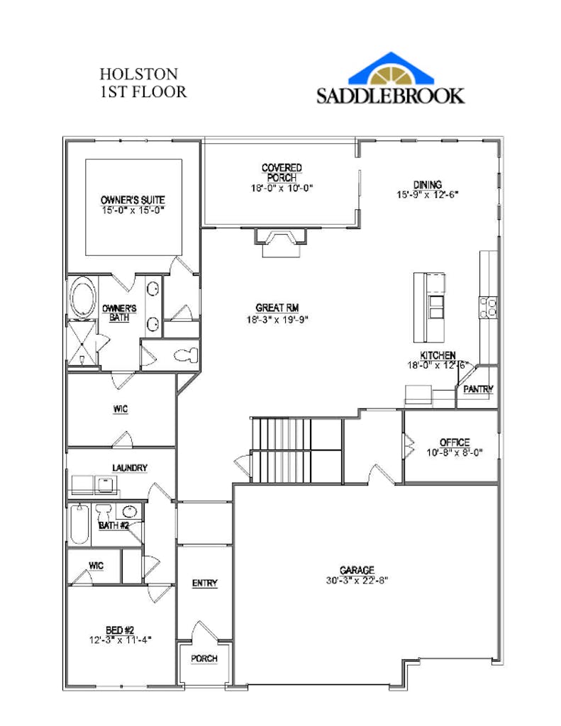 Floor plan for Holston
