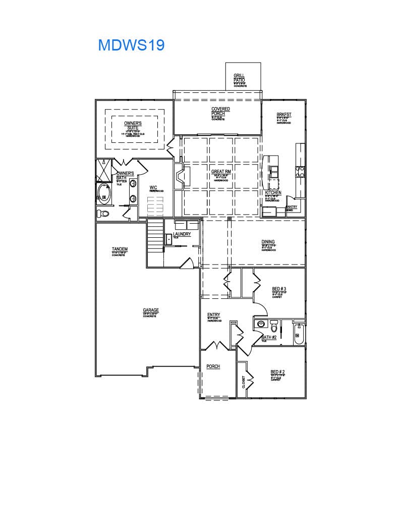 Floor plan for MDWS 19 – 12703 Red Poppy