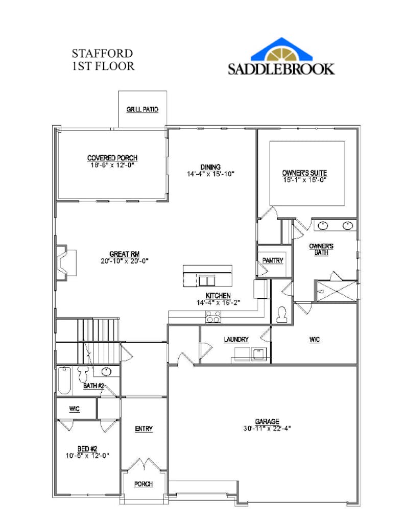 Floor plan for Stafford