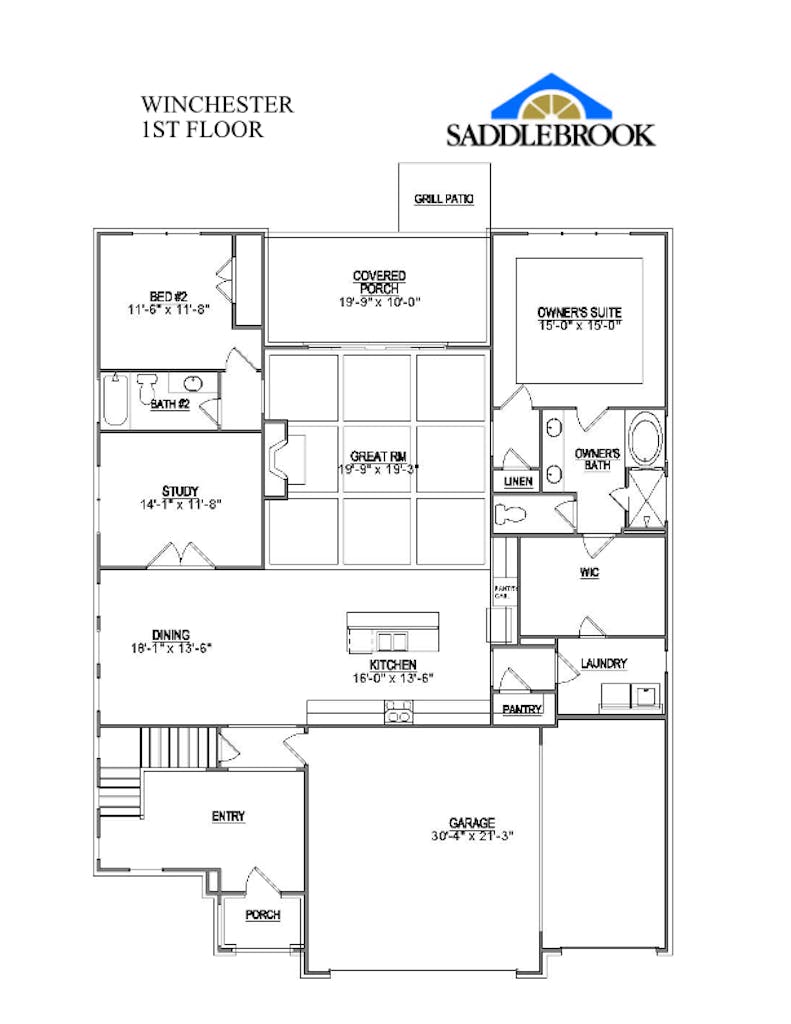 Floor plan for Winchester