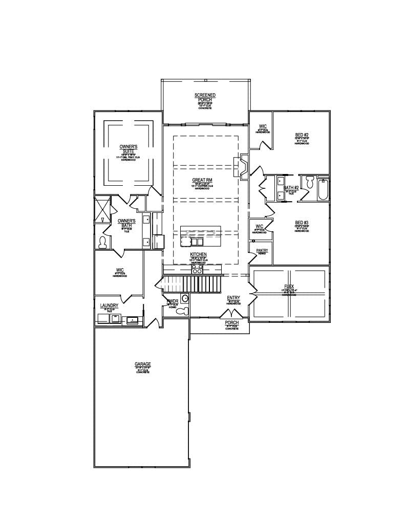 Floor plan for Lot 107 – 1226 Wagon Hitch