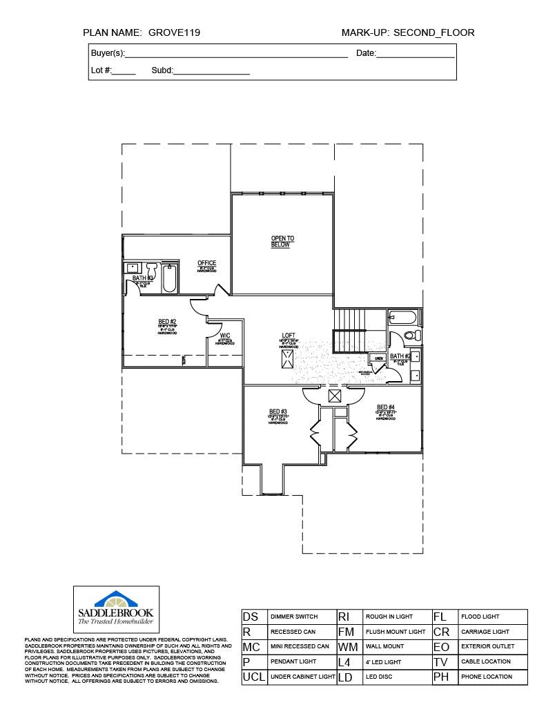 Floor plan for Lot 119 – 1245 Wagon Hitch