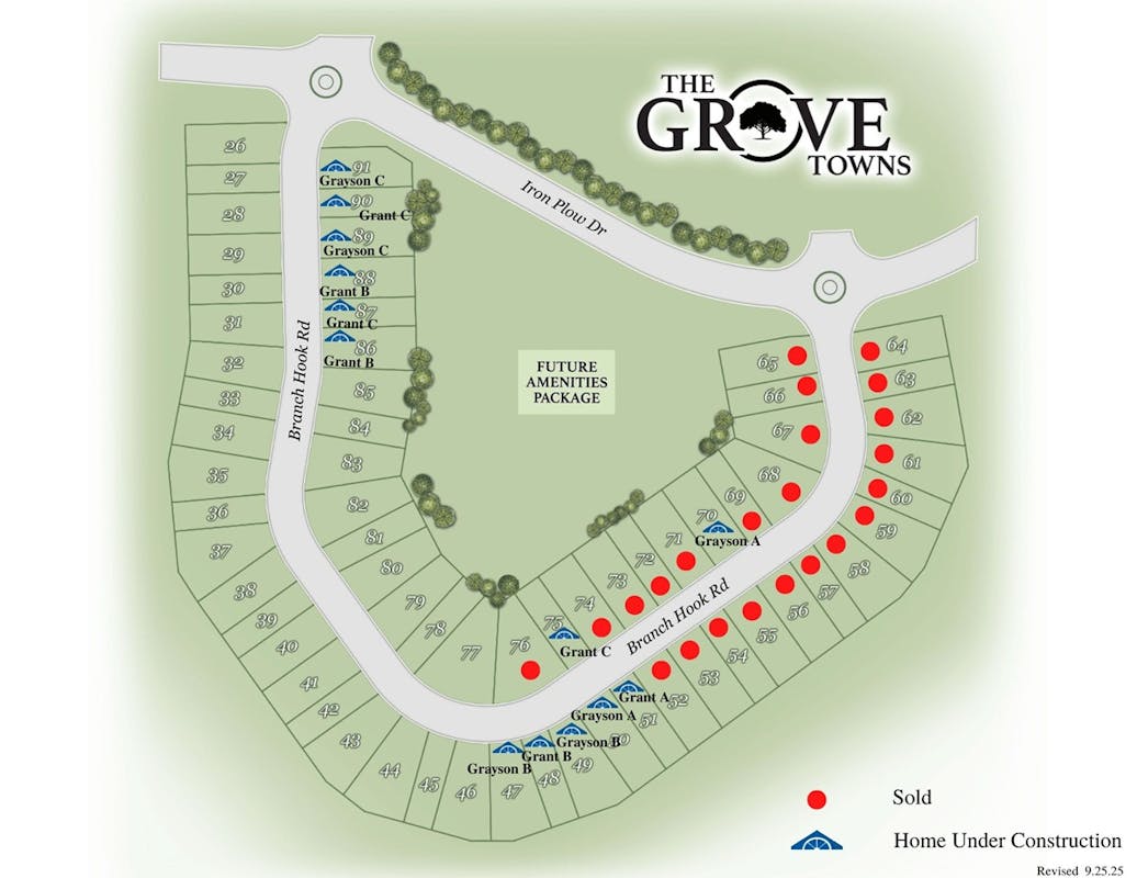 The Grove Towns Plat Map