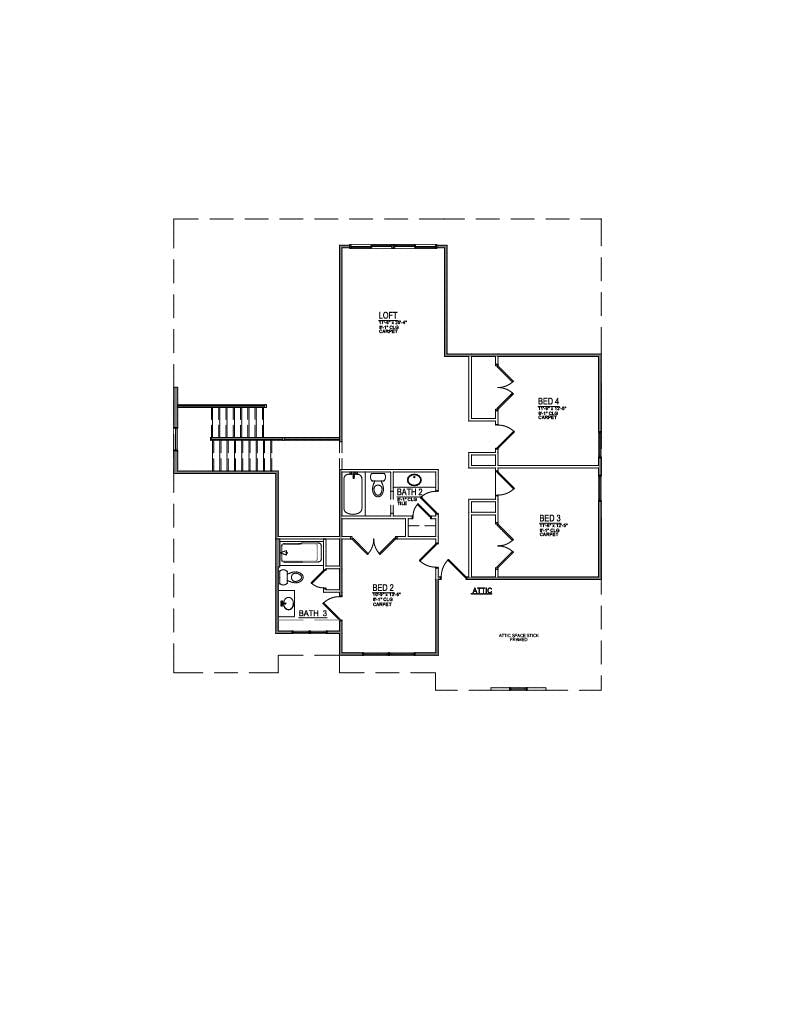 Floor plan for Lot 36 – 12020 Deer Crossing