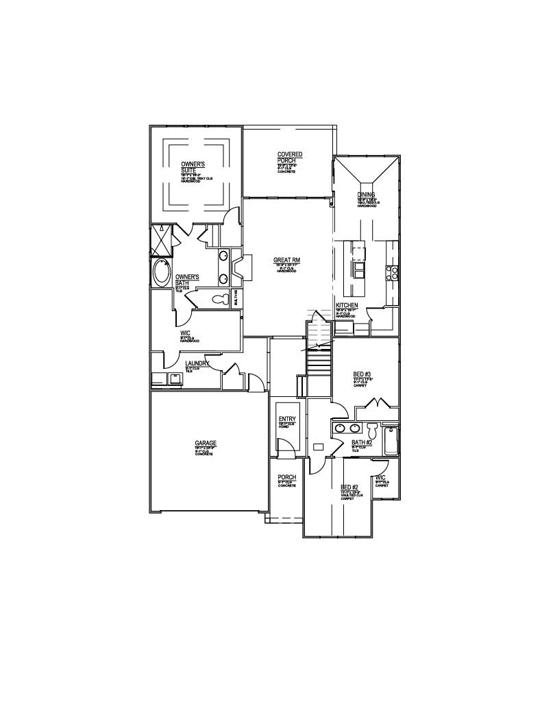 Floor plan for Lot 59 – 914 Shasta Daisy