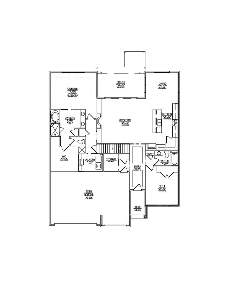 Floor plan for Lot 68 – 11713 Boston Ivy