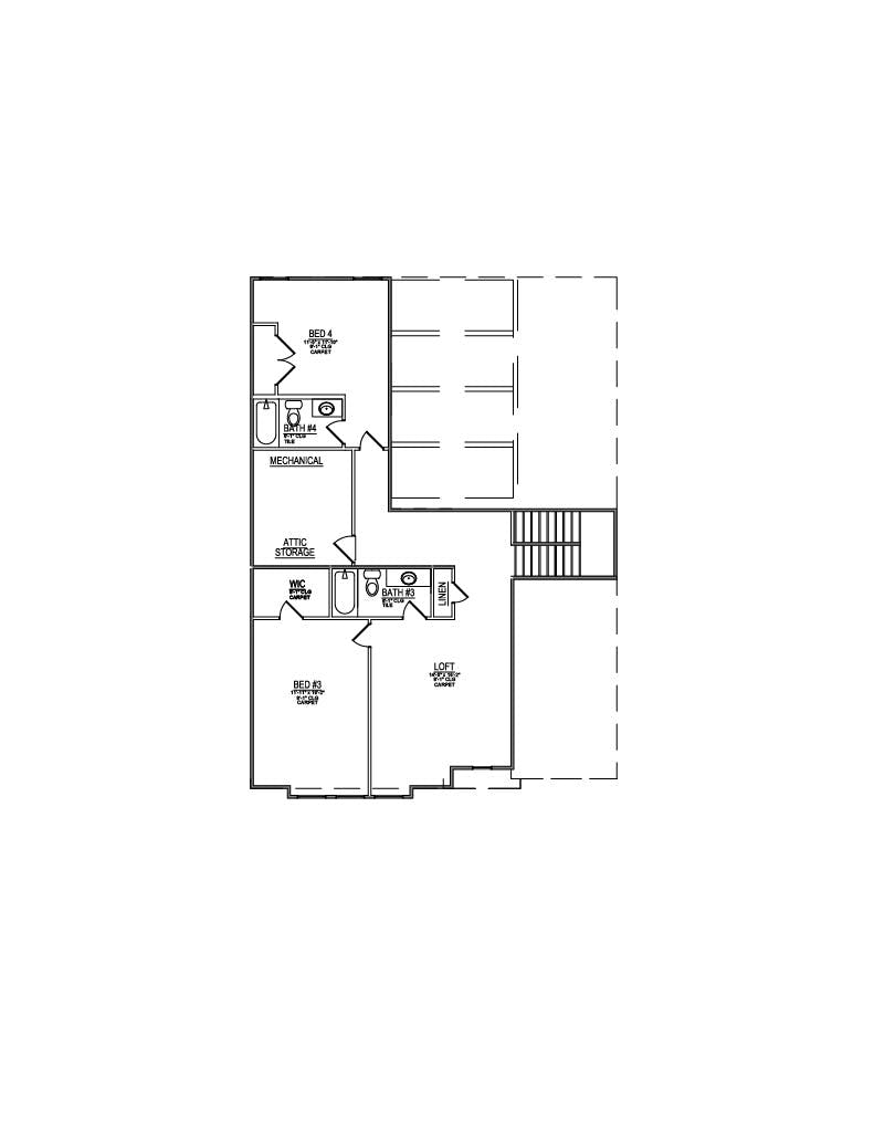 Floor plan for Lot 75 – 1116 Branch Hook
