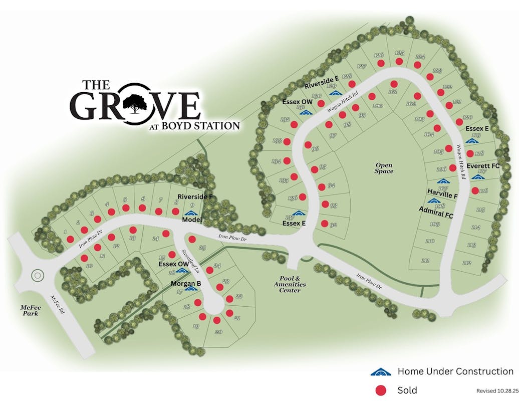The Grove at Boyd Station Plat Map