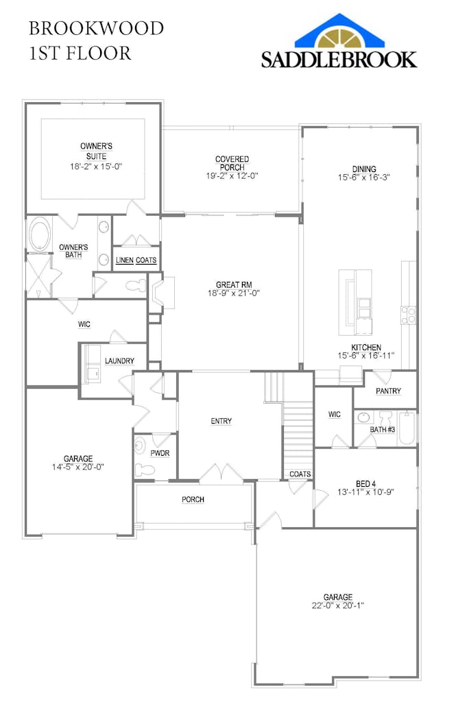 Floor plan for Brookwood