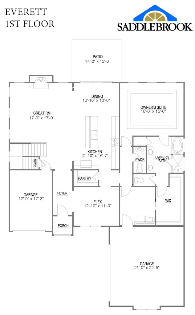 Floor plan for Everett