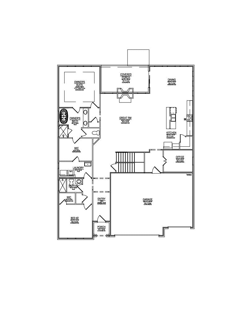Floor plan for Lot 18 – 1900 Silver Cedar