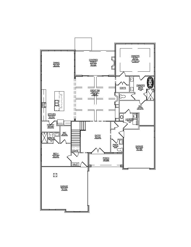 Floor plan for Lot 01 – 12448 Pipers Run Ln