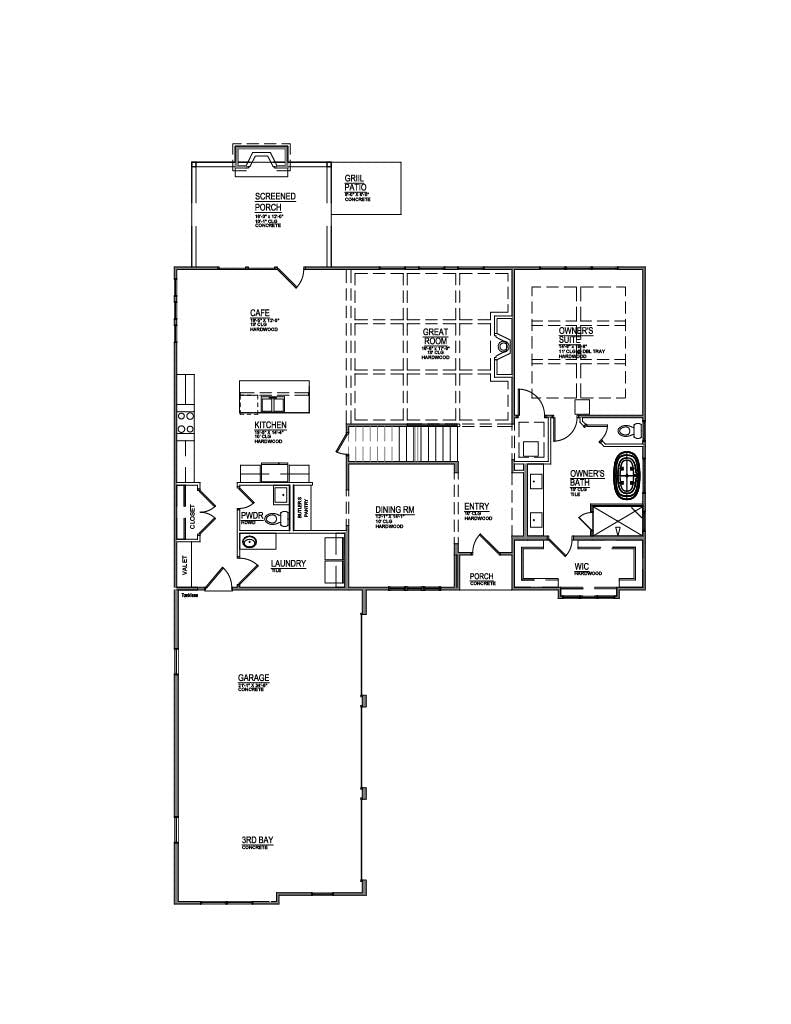 Floor plan for Lot 02 – 12442 Pipers Run Ln