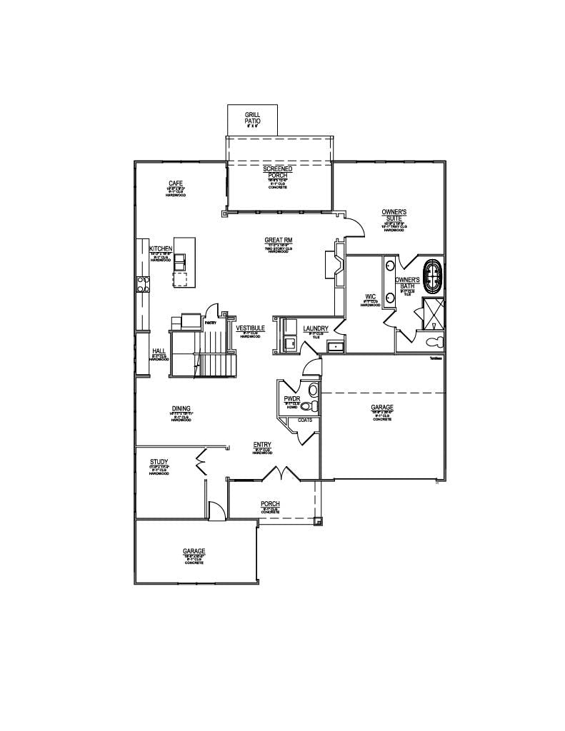 Floor plan for Lot 16 – 917 Sweatleaf Ln